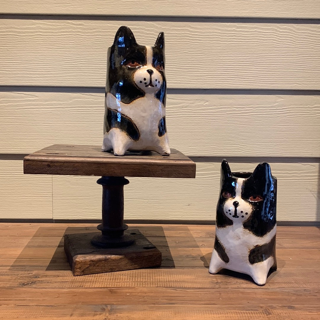 Ceramic Dog Vases (Set of 2)